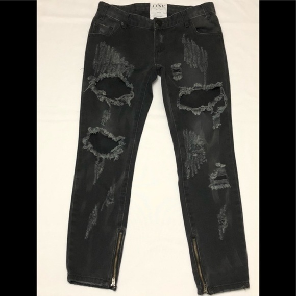One Teaspoon Trashed Free Birds Jeans - Picture 2 of 11